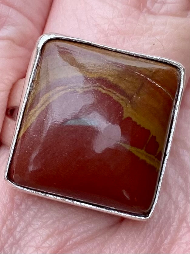 Noreena Jasper Ring Size 7.5 - Morganna’s Treasures 