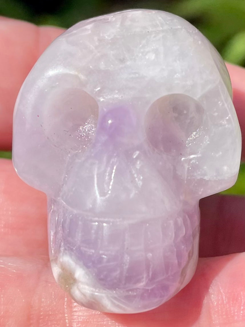 Carved Purple Amethyst Skull - Morganna’s Treasures 