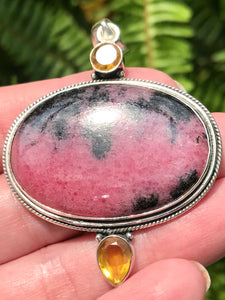 Rhodonite and Citrine Pendant - Morganna’s Treasures 