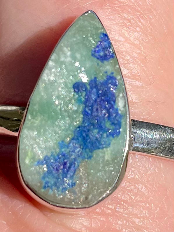 Rare Dioptase Azurite Ring Size 10 - Morganna’s Treasures 