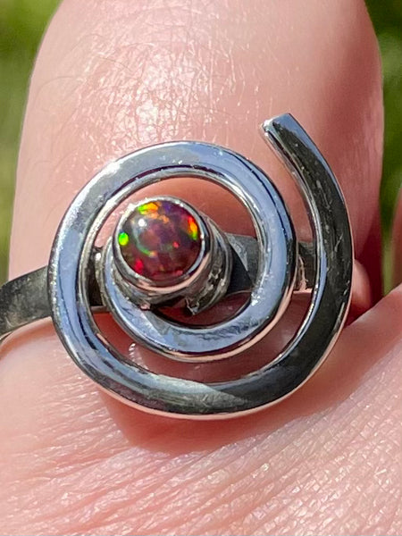 Spiral Fire Opal Ring Size 7.5 - Morganna’s Treasures 