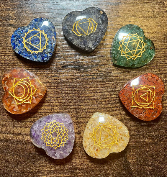 Reiki Orgonite Heart Chakra Stone Set - Morganna’s Treasures 