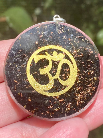 Shungite Orgonite OM Pendant - Morganna’s Treasures 