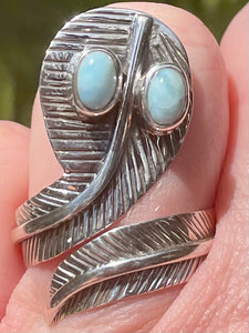 Larimar Feather Ring Size 8 - Morganna’s Treasures 