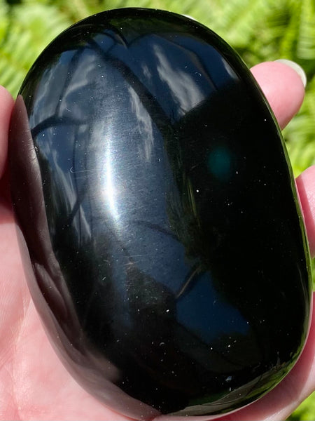 Black Obsidian Palm Stone - Morganna’s Treasures 