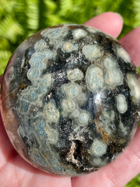 Large Ocean Jasper Palm Stone - Morganna’s Treasures 