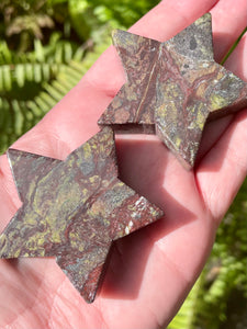 Dragon Bloodstone Star Palm Stones - Morganna’s Treasures 