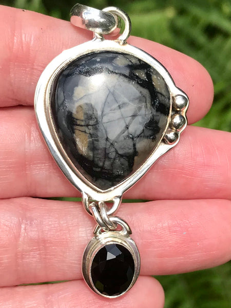 Picasso Jasper and Black Onyx  Pendant - Morganna’s Treasures 