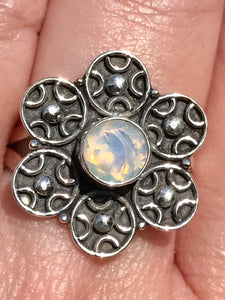Flower Opalite Ring Size 8 - Morganna’s Treasures 