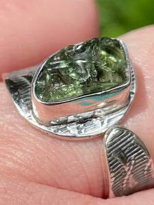 Rough Green Apatite Ring Size 8.5 Adjustable - Morganna’s Treasures 