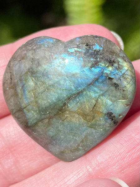 Labradorite Heart Palm Stones - Morganna’s Treasures 