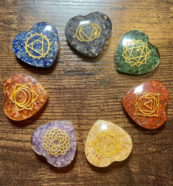 Reiki Orgonite Heart Chakra Stone Set - Morganna’s Treasures 