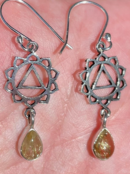 Rutilated Quartz Earrings - Morganna’s Treasures 