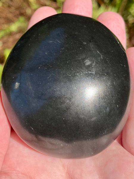 Large Black Tourmaline Palm Stone - Morganna’s Treasures 