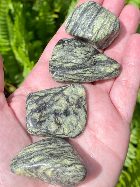 Large Tumbled Serpentine Stones - Morganna’s Treasures 