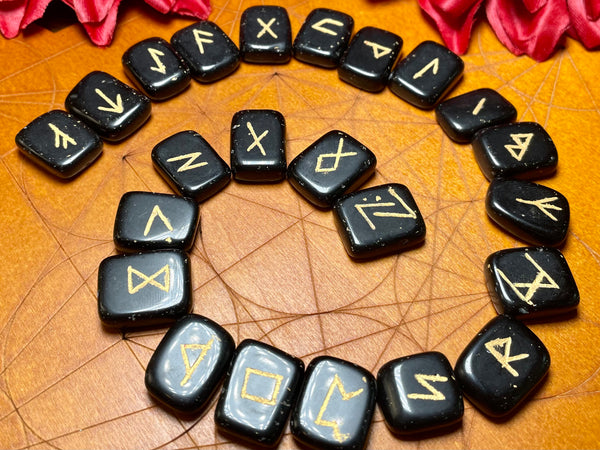 Black Obsidian Rune Divination Set - Morganna’s Treasures 