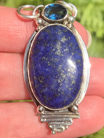 Lapis Lazuli and Blue Sapphire Pendant - Morganna’s Treasures 