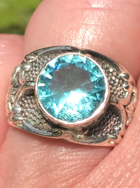 Blue Topaz Cocktail Ring Size 7 - Morganna’s Treasures 