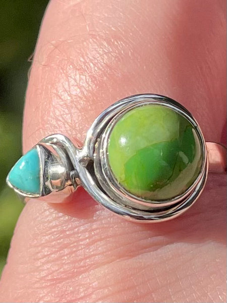 Green and Blue Turquoise Ring Size 7 - Morganna’s Treasures 