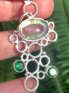 Fluorite and Chrome Diopside Pendant - Morganna’s Treasures 