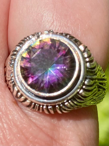 Mystic Fire Topaz Cocktail Ring Size 8.25 - Morganna’s Treasures 