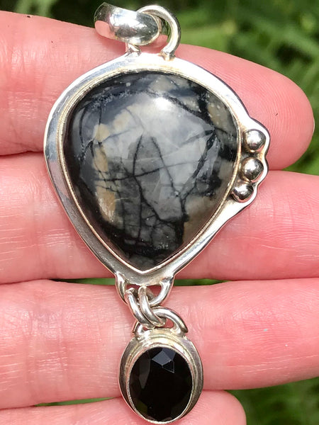 Picasso Jasper and Black Onyx  Pendant - Morganna’s Treasures 