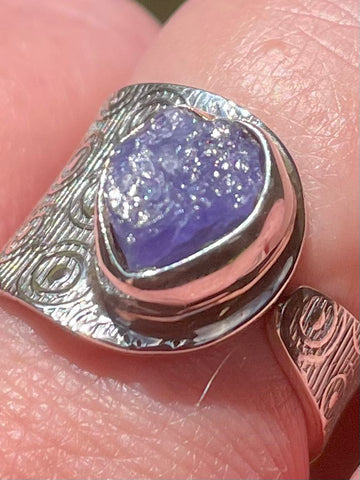 Rough Tanzanite Cocktail Ring Size 7.5 - Morganna’s Treasures 