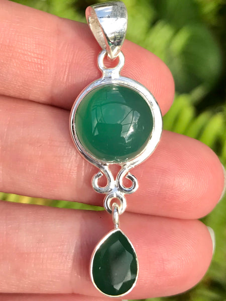 Green Onyx Drop Pendant - Morganna’s Treasures 