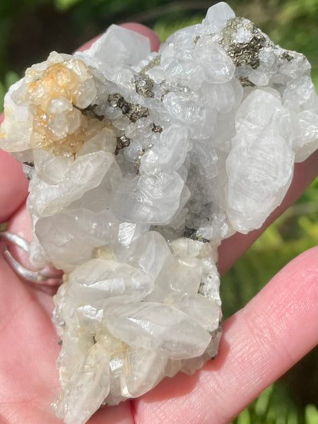 Fluorescent Calcite With Chalcopyrite Cluster - Morganna’s Treasures 