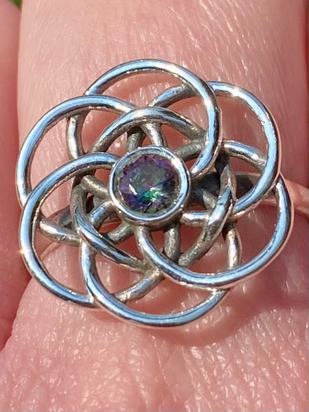 Celtic Mystic Fire Topaz Ring Size 8 - Morganna’s Treasures 