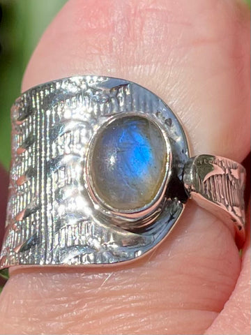 Labradorite Ring Size 6 Adjustable - Morganna’s Treasures 