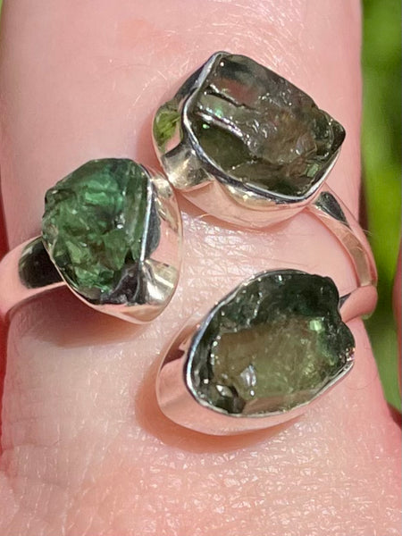 Rough Green Apatite Ring Size 9 - Morganna’s Treasures 