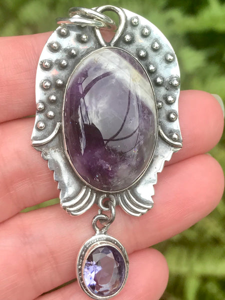 Amethyst Sage Agate Pendant - Morganna’s Treasures 