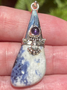 Sodalite and Amethyst Pendant - Morganna’s Treasures 