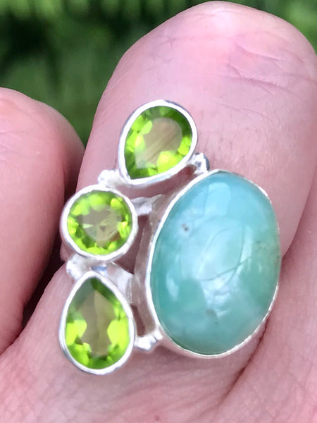 Green Aventurine and Peridot Ring Size 7 - Morganna’s Treasures 