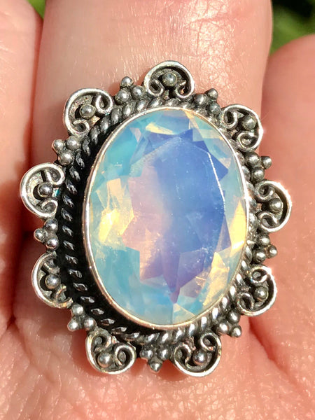 Opalite Cocktail Ring Size 8 - Morganna’s Treasures 