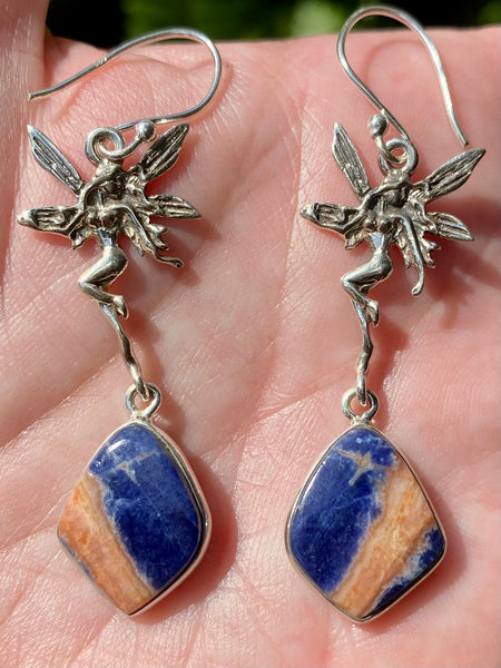 Orange Sodalite Fairy Earrings - Morganna’s Treasures 