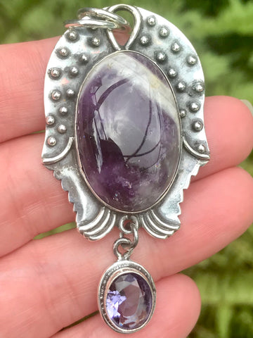 Amethyst Sage Agate Pendant - Morganna’s Treasures 