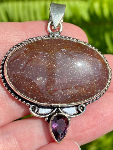 Jasper and Amethyst Pendant - Morganna’s Treasures 