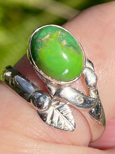 Mohave Green Turquoise Ring Size 7 - Morganna’s Treasures 