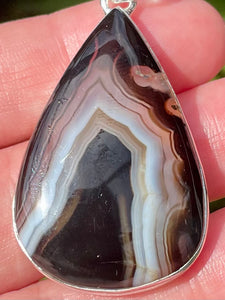 Black Banded Agate Pendant - Morganna’s Treasures 