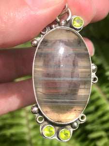 Rainbow Fluorite and Peridot Pendant - Morganna’s Treasures 