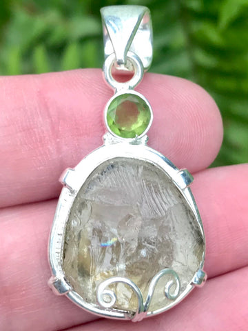 Rough Citrine and Peridot Pendant - Morganna’s Treasures 