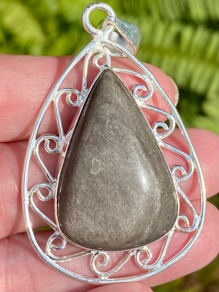 Silver Sheen Obsidian Pendant - Morganna’s Treasures 