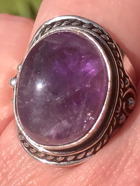 African Amethyst Cocktail Ring Size 7 - Morganna’s Treasures 