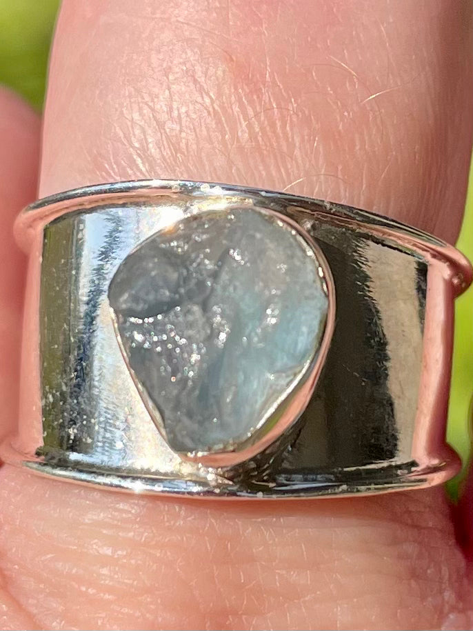 Rough Aquamarine Ring Size 8.5 - Morganna’s Treasures 
