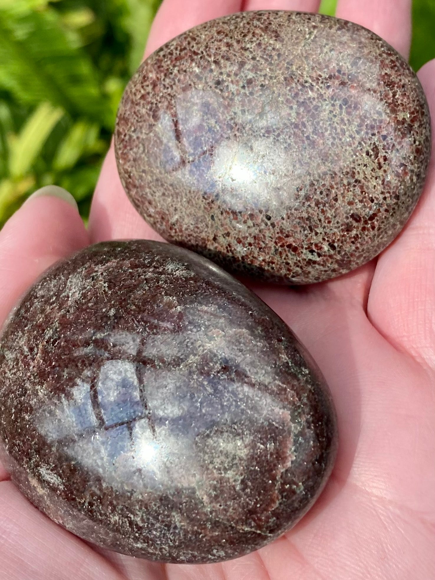 Medium Garnet Palm Stone - Morganna’s Treasures 