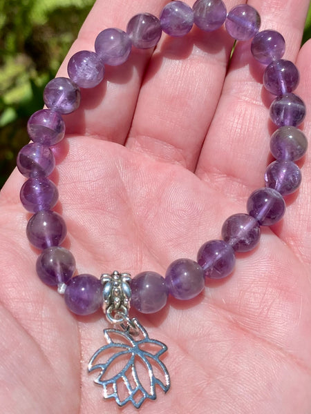 Amethyst Lotus Bracelet - Morganna’s Treasures 