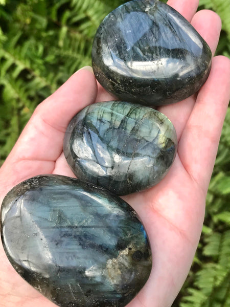 Medium Labradorite Palm Stone - Morganna’s Treasures 