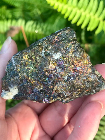 Rough Bornite (Peacock Ore) Palm Stone - Morganna’s Treasures 